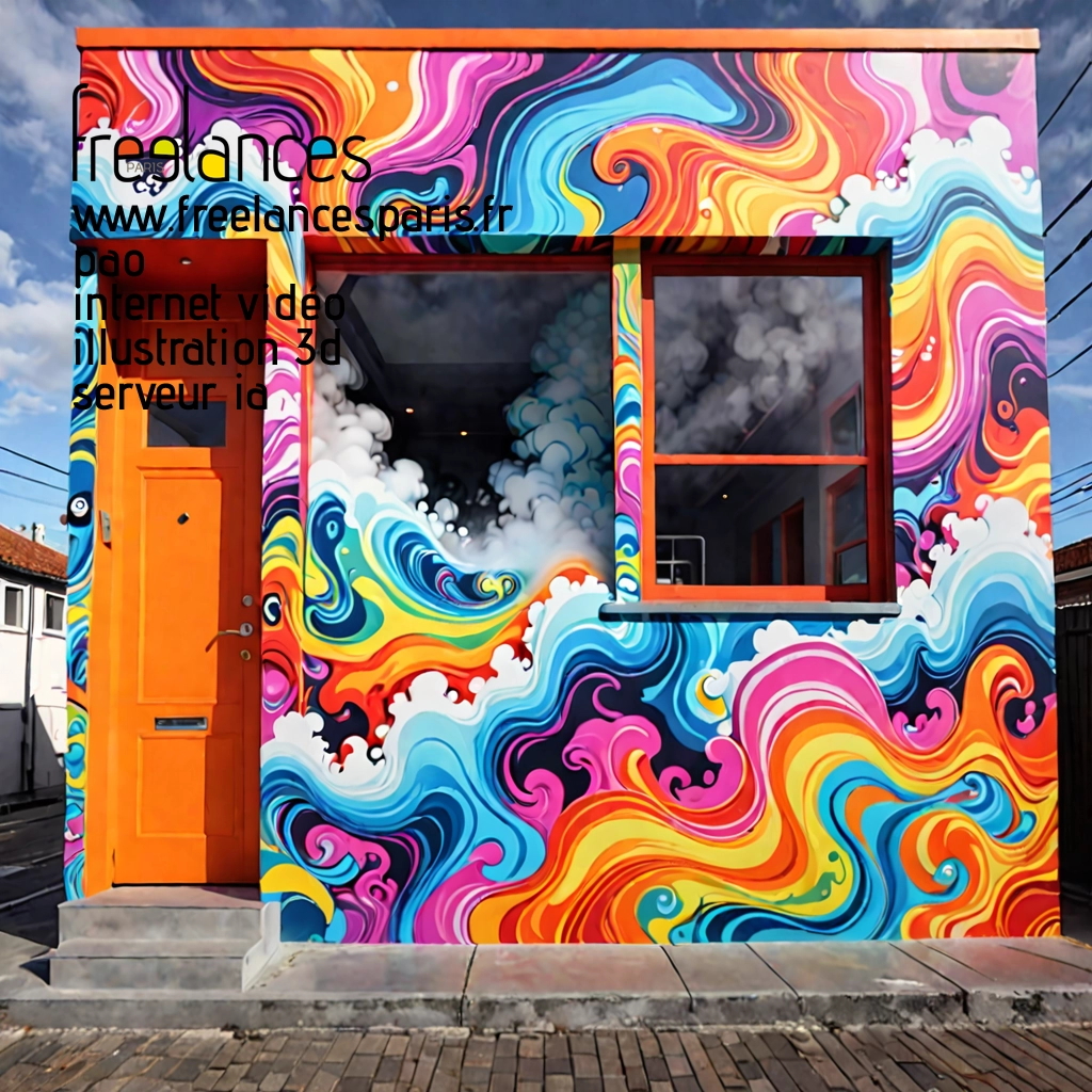 Pao internet vidéo illustration 3d serveur intelligence générative freelance paris studio de création 3MFQIZW0